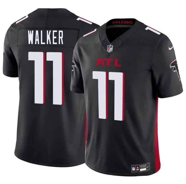 Men & Women & Youth Atlanta Falcons #11 Jalon Walker Black 2025 Draft F.U.S.E. Vapor Untouchable Limited Stitched Jersey